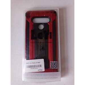 LeYi  JAZZ For LG Stylo 6 Red Color Phone Case,  Kickstand  NEW